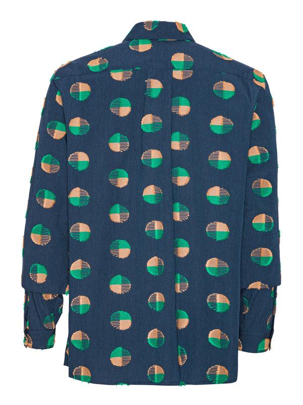 Henrik Vibskov Blou Shirt - Dots Coupé