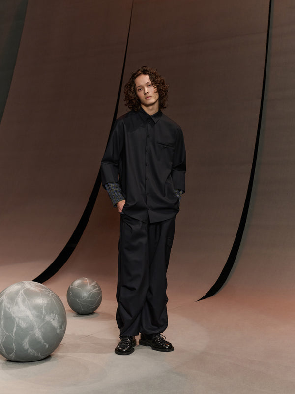 Henrik Vibskov Blou Shirt - Tropical Navy