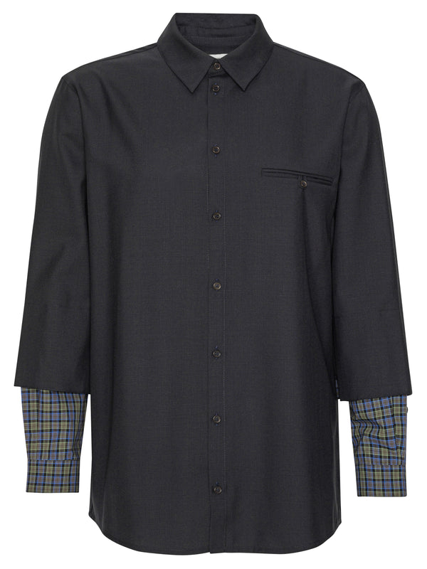 henrik vibskov Blou Shirt - Tropical Navy