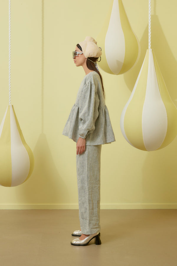 Henrik Vibskov Bowl Blouse - Grey Melange Gloves