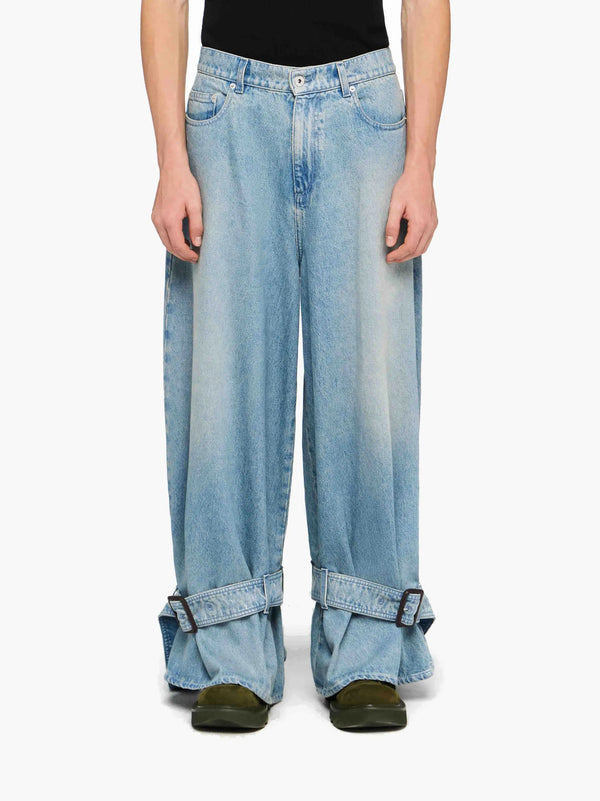 Henrik Vibskov Buckled Cuff Jeans - Light Blue