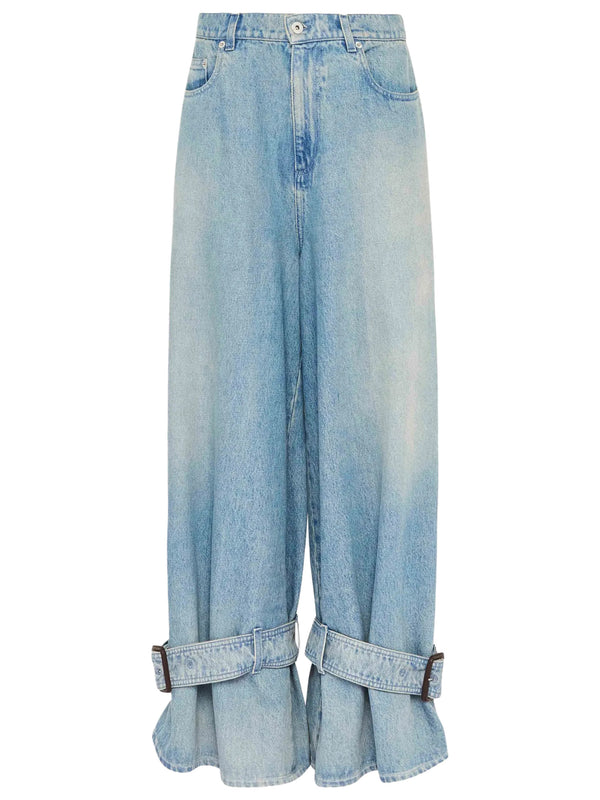 henrik vibskov Buckled Cuff Jeans - Light Blue