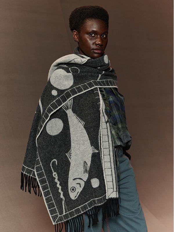 Henrik Vibskov Catch Match Scarf - Catch Match Black