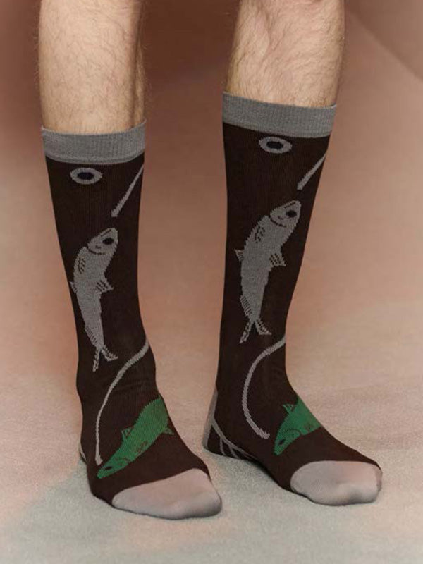 Henrik Vibskov Catch Match Socks - Catch Brown