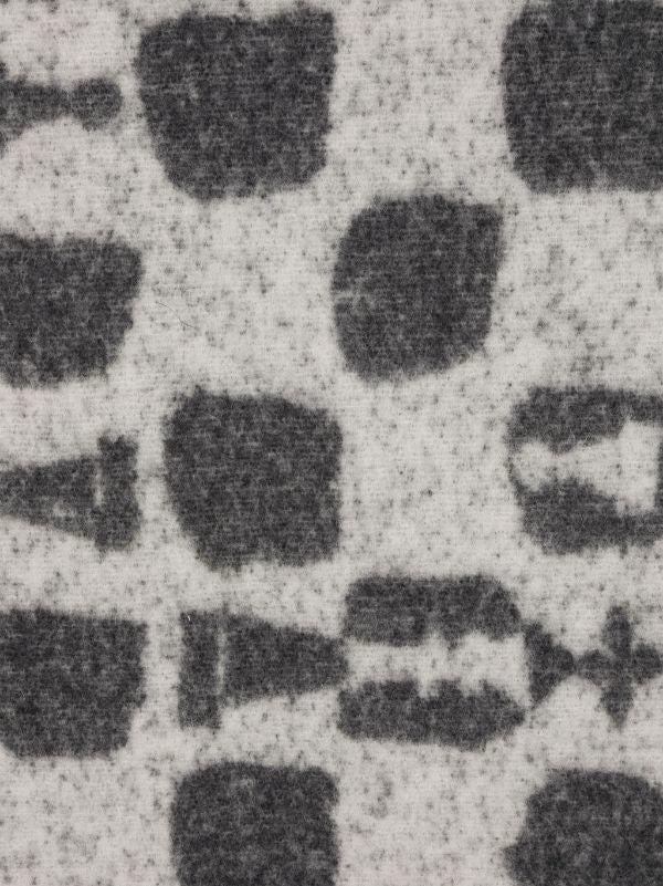 Henrik Vibskov Chess Wool Scarf - White Black Chess