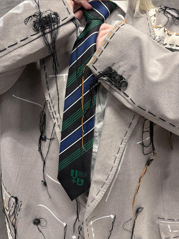 Henrik Vibskov Chewing Tie - Chess Navy