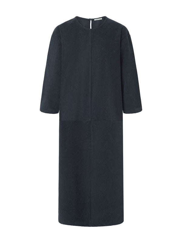 henrik vibskov Corduroy Radiant Dress - Grey Navy