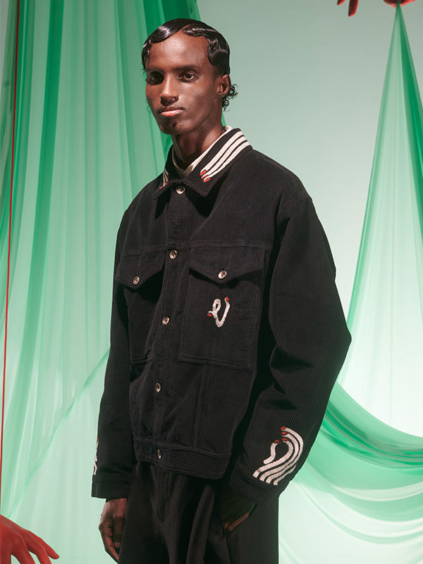 Henrik Vibskov Cosmos Corduroy Jacket - Black