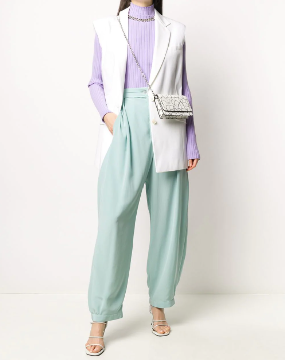 Henrik Vibskov Cracked-effect Clutch - White/Black