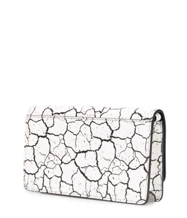 Henrik Vibskov Cracked-effect Clutch - White/Black