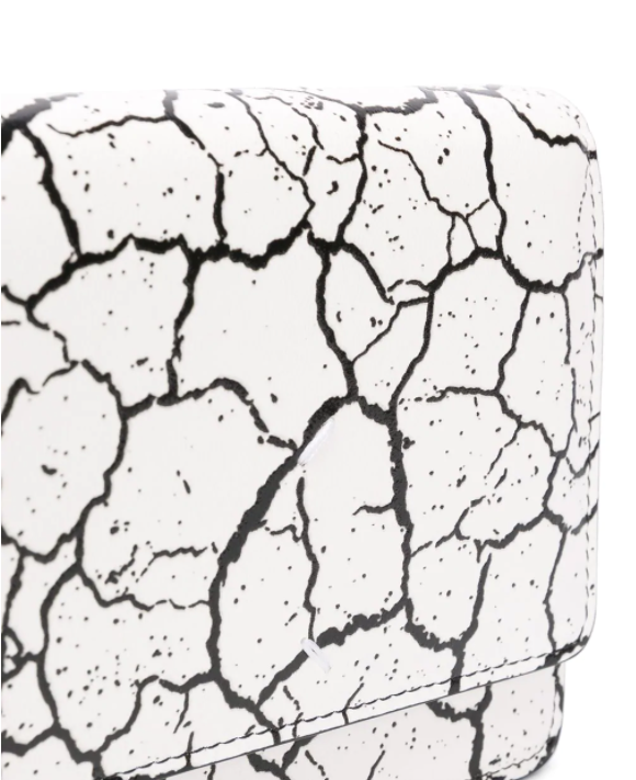 Henrik Vibskov Cracked-effect Clutch - White/Black