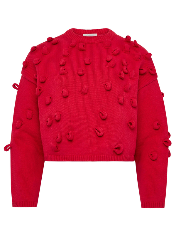 henrik vibskov Cropped Loop Jumper - Crimson Red