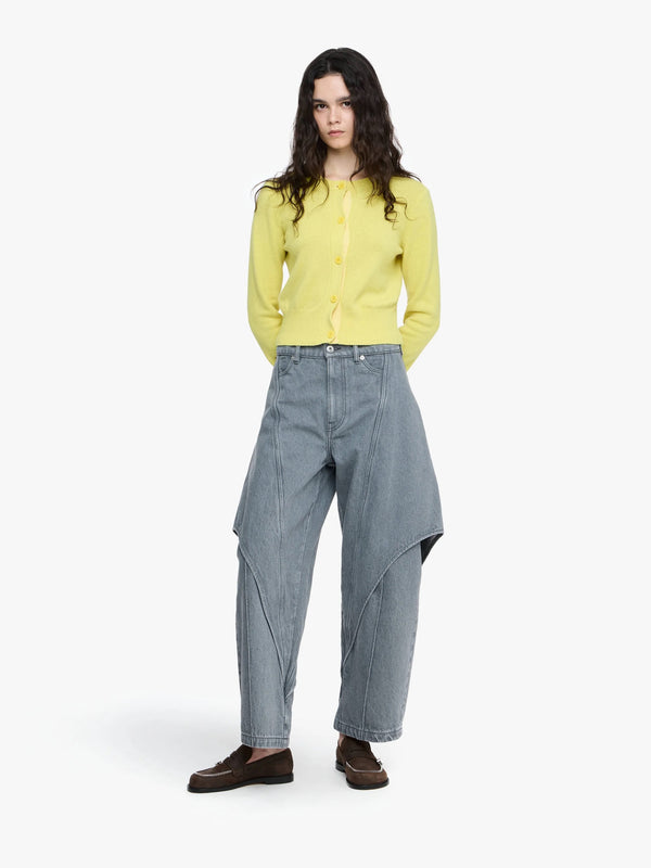 Henrik Vibskov Cropped Sculptural Jeans - Light Grey
