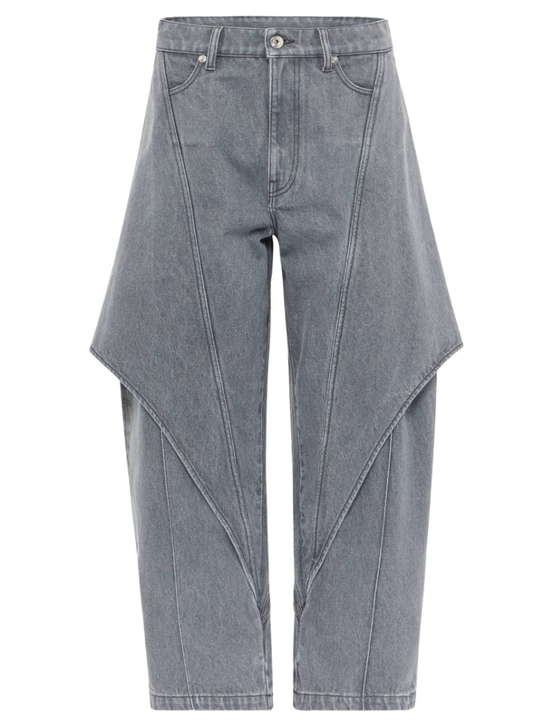 henrik vibskov Cropped Sculptural Jeans - Light Grey