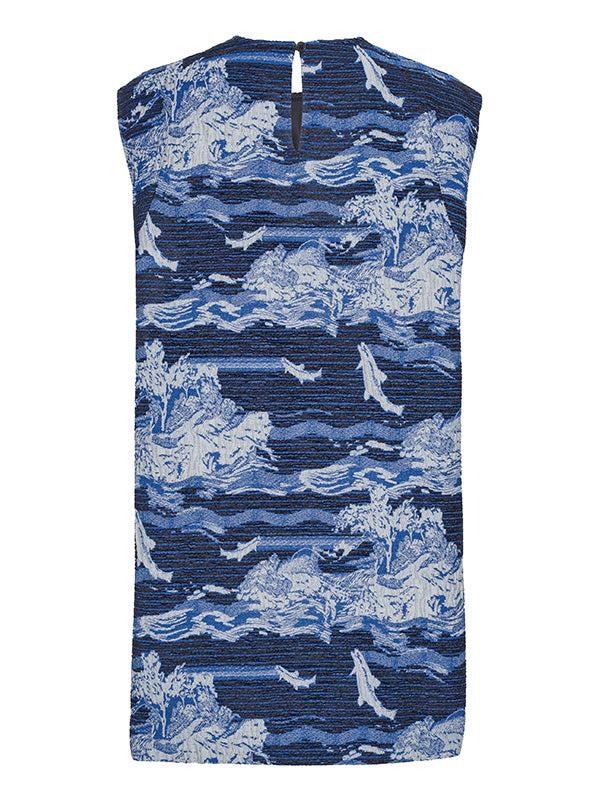 Henrik Vibskov Dart Sleeveless Dress - Fishes Blue