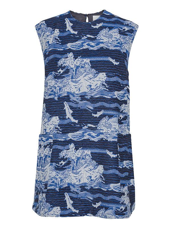 henrik vibskov Dart Sleeveless Dress - Fishes Blue