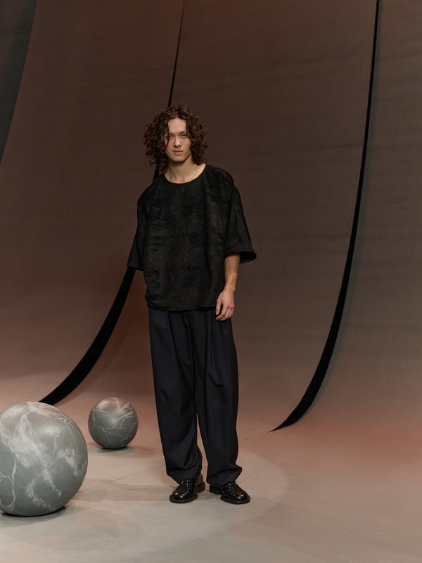 Henrik Vibskov Dart Tee - Fishes Black