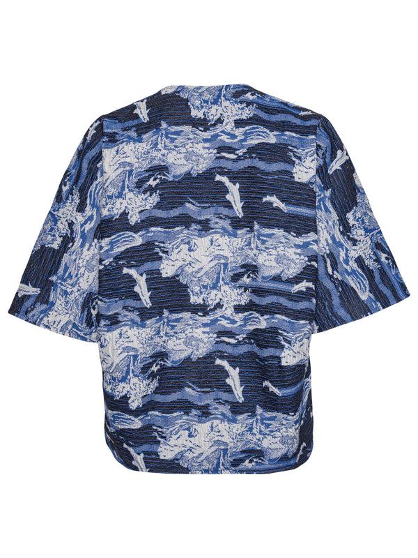 Henrik Vibskov Dart Tee - Fishes Blue