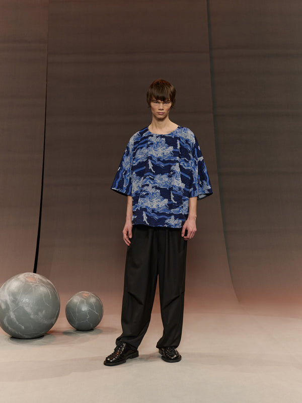 Henrik Vibskov Dart Tee - Fishes Blue