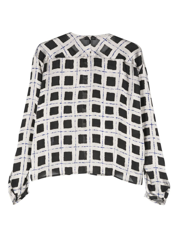 Henrik Vibskov Dimness Blouse - Light Burn Out Grid