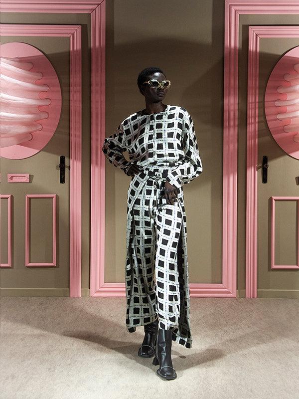 Henrik Vibskov Dimness Blouse - Light Burn Out Grid