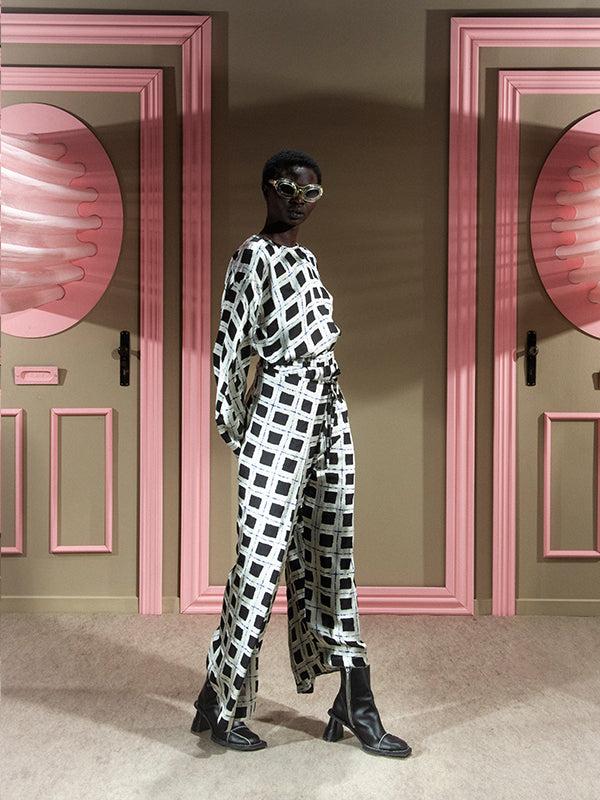 Henrik Vibskov Dimness Blouse - Light Burn Out Grid