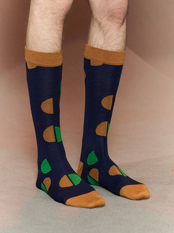 Henrik Vibskov Dot Socks Homme - Dot Navy Biscuit