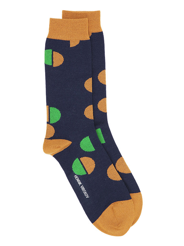 henrik vibskov Dot Socks Homme - Dot Navy Biscuit