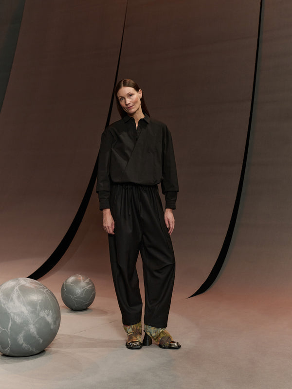 Henrik Vibskov Drawstring Pants - Tropical Black