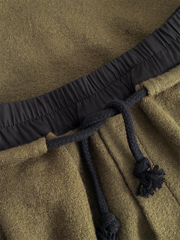 Henrik Vibskov Dylan Wool Pants - Olive Green