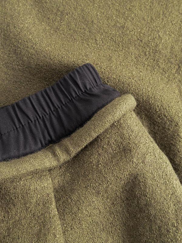 Henrik Vibskov Dylan Wool Pants - Olive Green