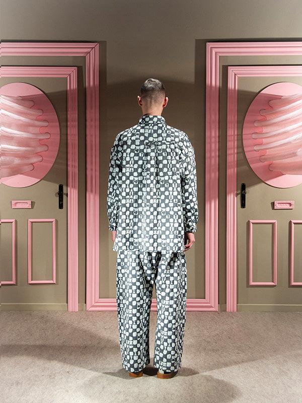 Henrik Vibskov Eclipse Pants - Black White Chess