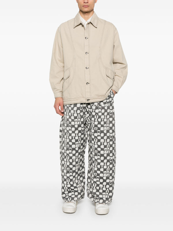 Henrik Vibskov Eclipse Pants - Black White Chess