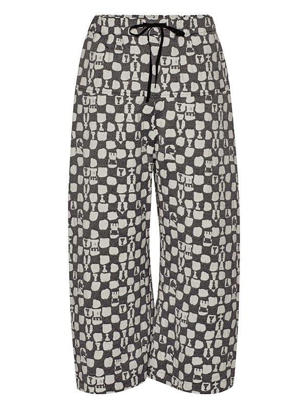 henrik vibskov Eclipse Pants - Black White Chess