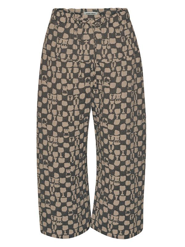 henrik vibskov Eclipse Pants - Brown Black Chess