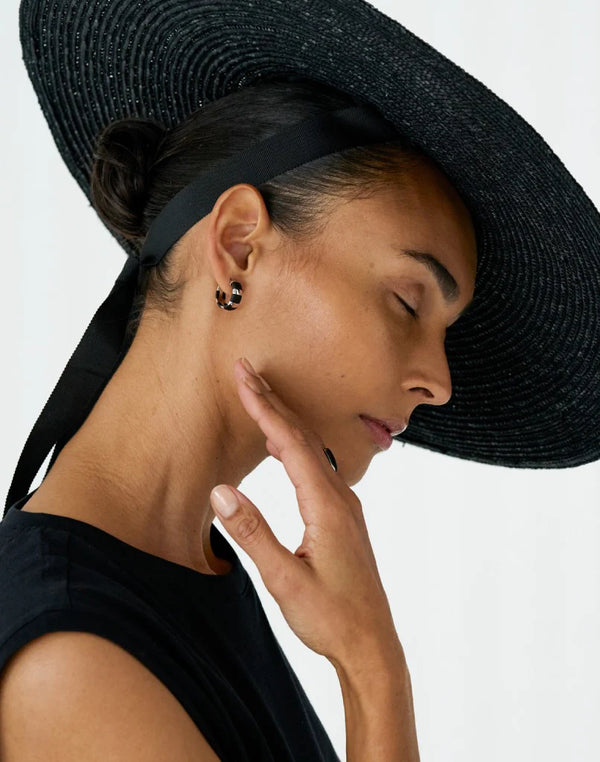 Henrik Vibskov Elsa Striped Hoop Earring - Silver