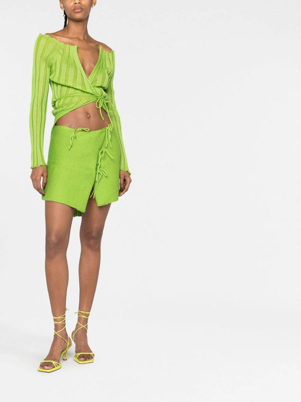 Henrik Vibskov Emma Flared Mini Skirt - Apple Green