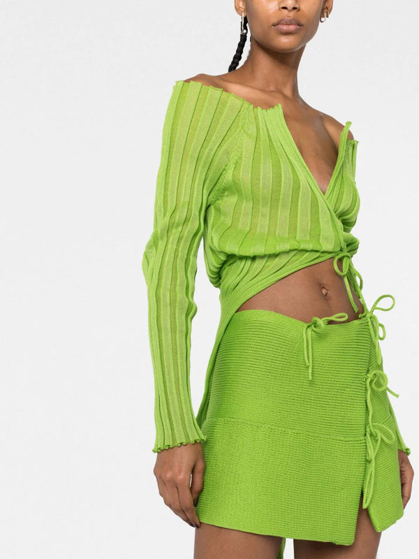 Henrik Vibskov Emma Flared Mini Skirt - Apple Green