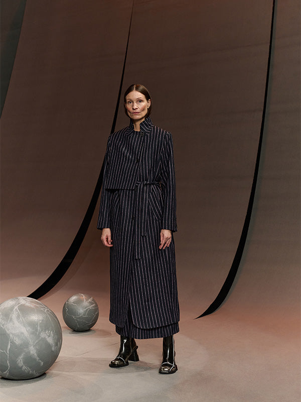 Henrik Vibskov Evening Coat - Pinstripe