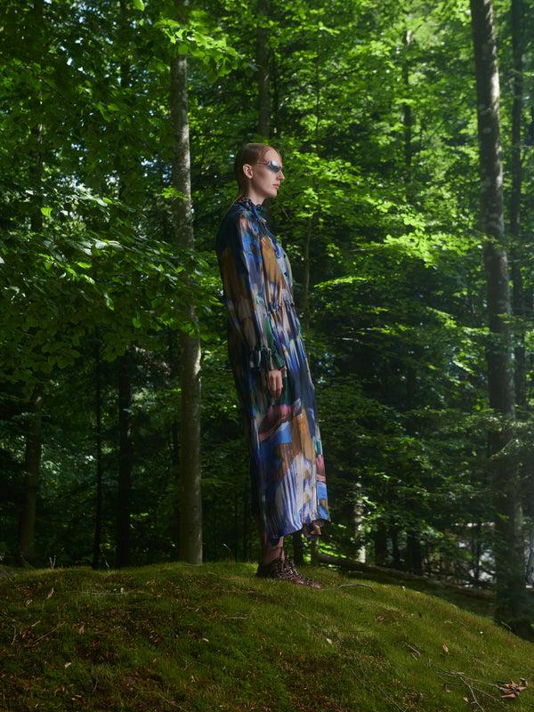 Henrik Vibskov Exhale Parka - Multi Brush Drips