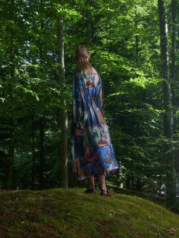 Henrik Vibskov Exhale Parka - Multi Brush Drips