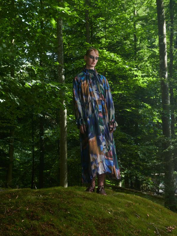 Henrik Vibskov Exhale Parka - Multi Brush Drips