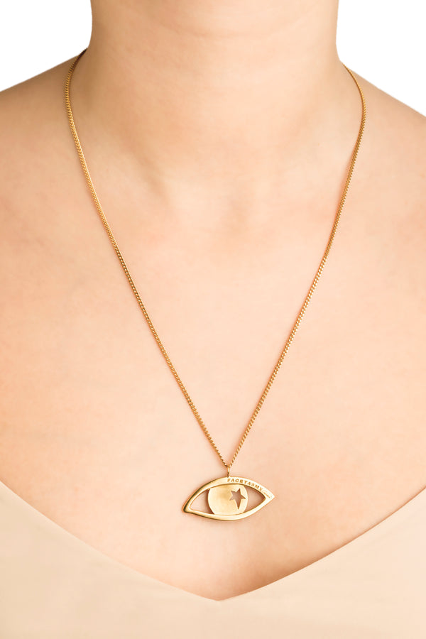 Henrik Vibskov Eye Pendant Necklace - Gold Plated
