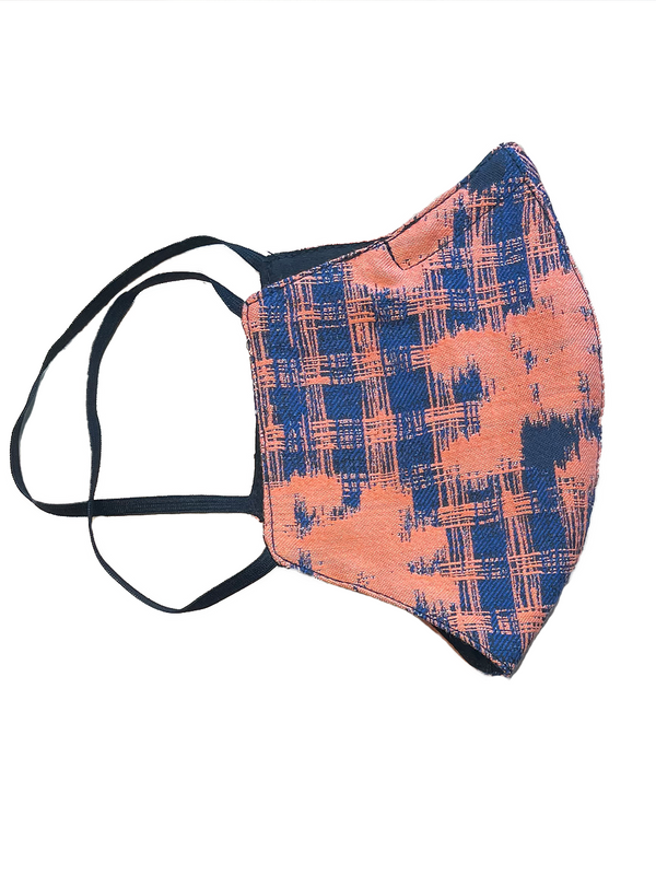 Henrik Vibskov Face Mask - Orange Blue Flowers