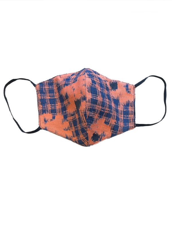 henrik vibskov Face Mask - Orange Blue Flowers