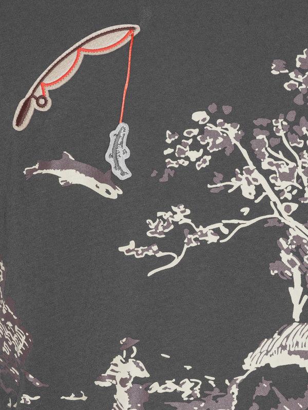 Henrik Vibskov Fishing Rod Tee - Dark Shadow