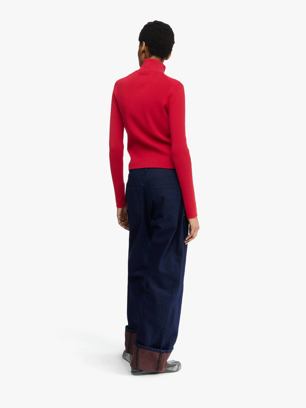 Henrik Vibskov Fitted Zip Up Cardigan - Crimson Red