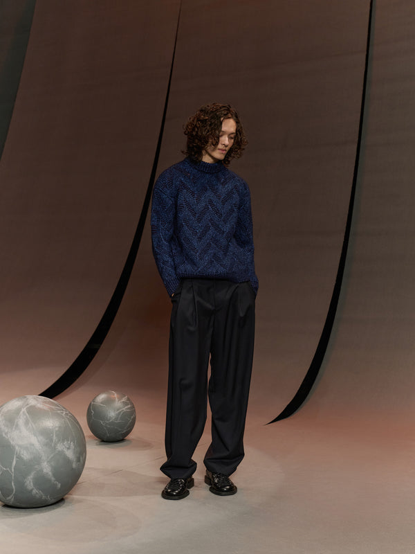 Henrik Vibskov Flat Knitted Crewneck - Flat Navy