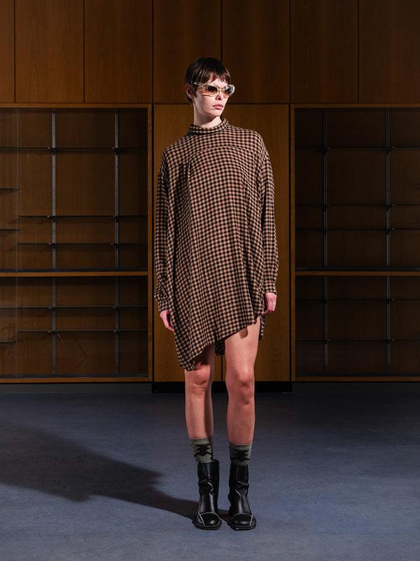 Henrik Vibskov Flip Shirt - Beige Black Checks