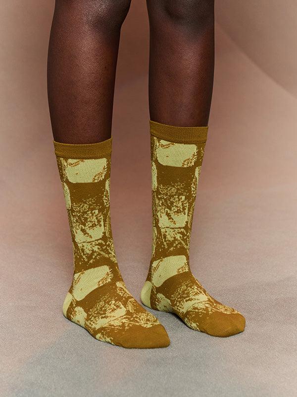 Henrik Vibskov Footstep Socks - Footstep Brown